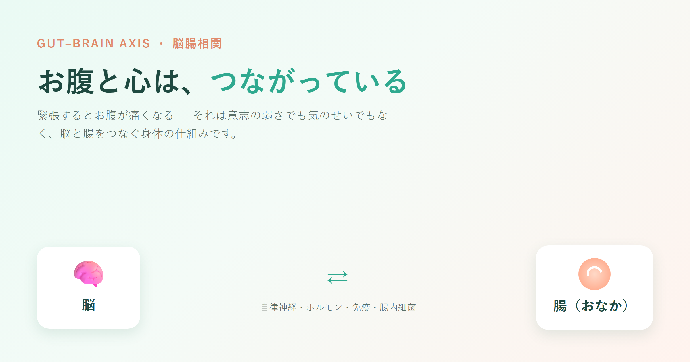 過敏性腸症候群（IBS）— 脳腸相関と低FODMAP食の整え方